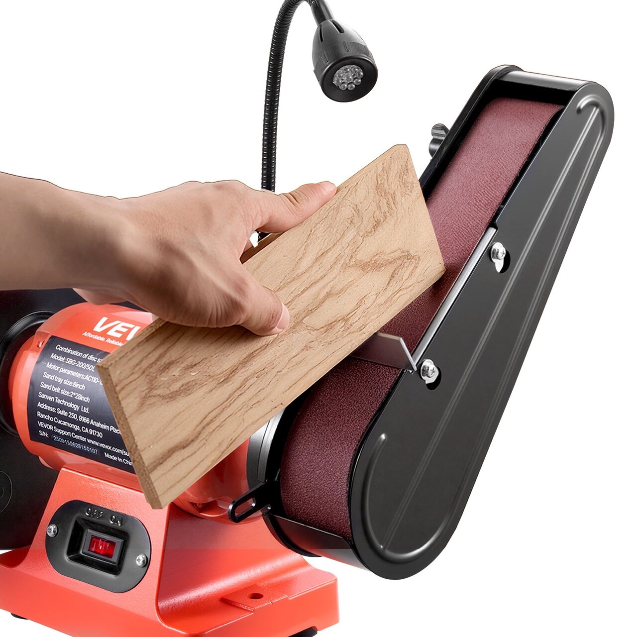 8" Bench Grinder Combo with 2" x 28" Belt Sander for Sharpening
